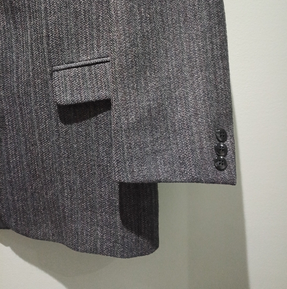 Men's Vintage Gray Virgin Wool Sport Coat - Picture 7 of 8